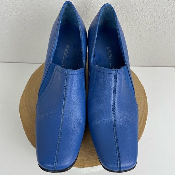Bellini Blue Leather Heels Size 6.5M EUC - Picture 2 of 7